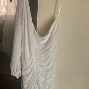 White Ruched Mini dress